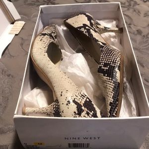 Nine West Reptile print heels